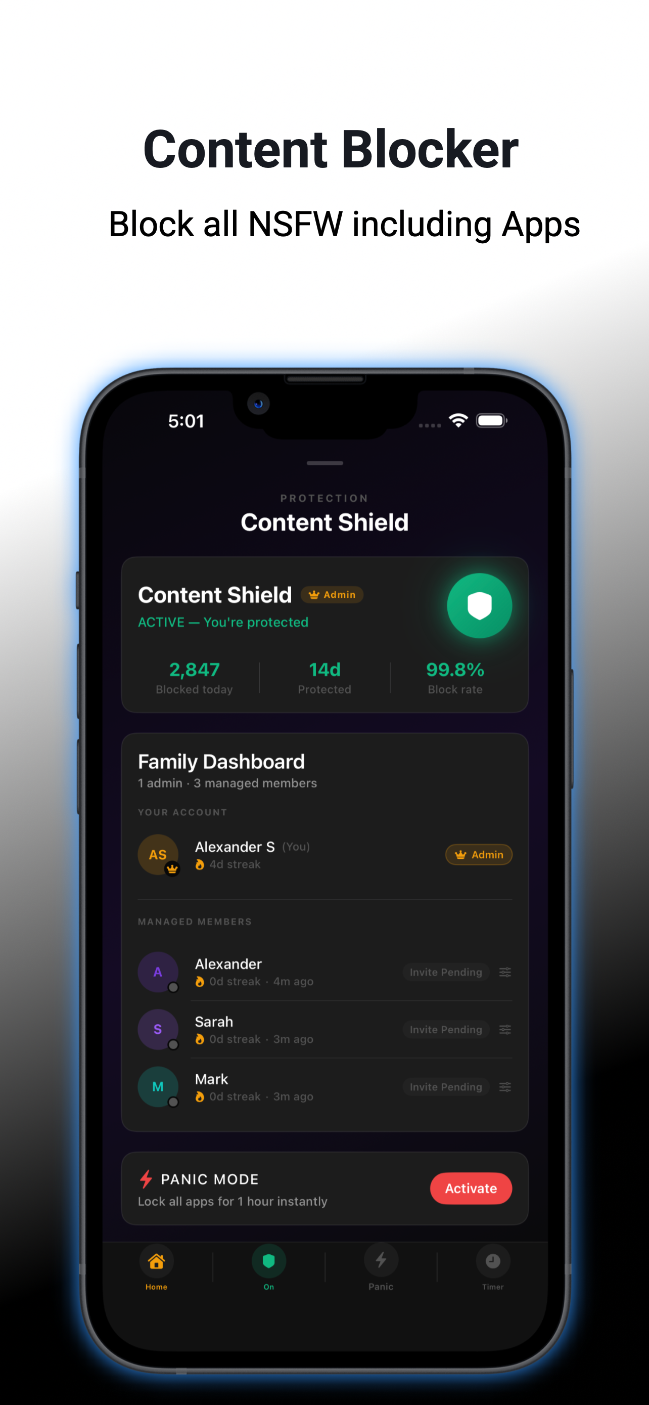 Content Shield — block all NSFW including apps